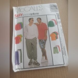 McCall's Sewing Pattern 2568 Men's Shirts Tops Pants Shorts Size XL & XXL Uncut
